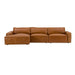 Cambria - Modern LAF Cognac Leather Sectional Sofa