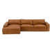 Cambria - Modern LAF Cognac Leather Sectional Sofa