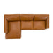 Cambria - Modern LAF Cognac Leather Sectional Sofa