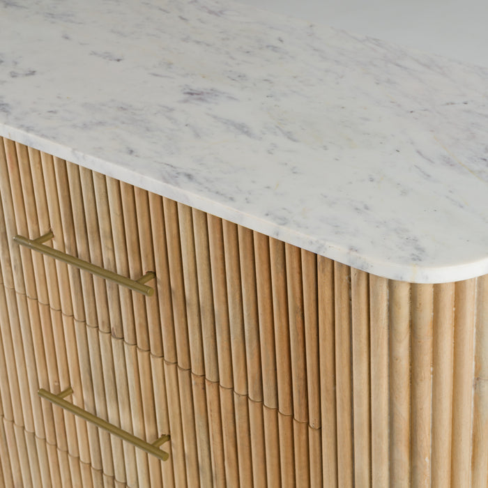 Cambridge White Marble & Mango Dresser