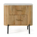 Cambridge White Marble & Mango 2 Drawer Nightstand
