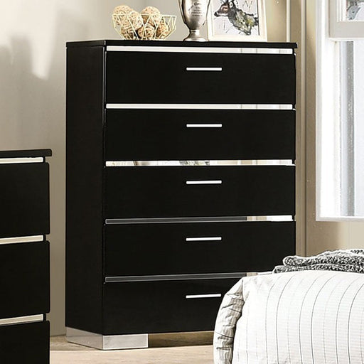 BARLIE  CHEST - Black Contemporary Chest | NorCal Furniture Santa Clara CA