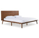 Carmen Mid-Century Modern Walnut Bed