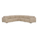 Carney - Modern Beige Leather Sectional Sofa + 3 Recliners