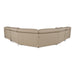 Carney - Modern Beige Leather Sectional Sofa + 3 Recliners
