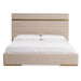 Cartier - Modern Beige Velvet & Brushed Brass Bed