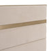 Cartier - Modern Beige Velvet & Brushed Brass Bed