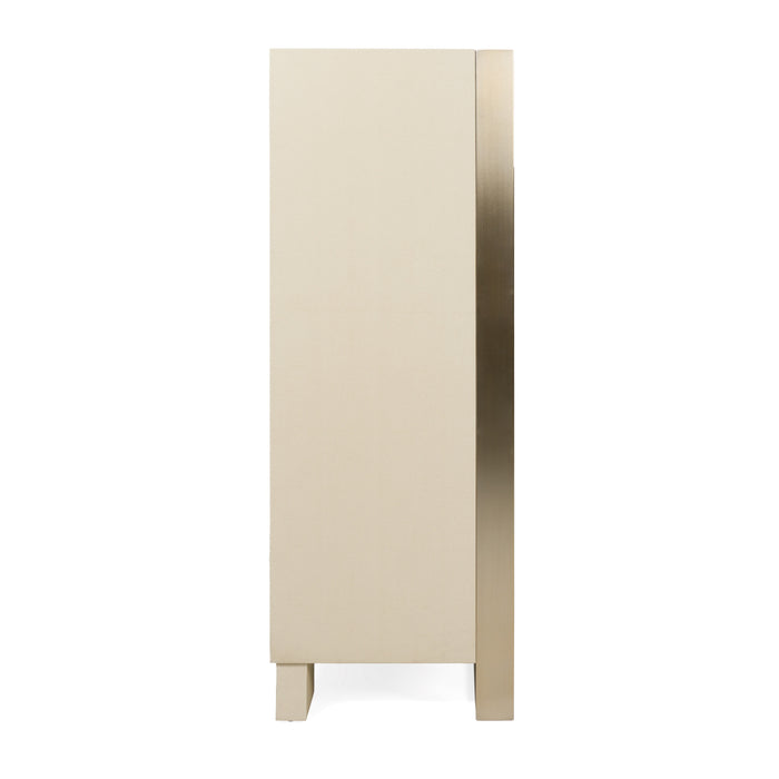 Cartier - Modern Beige Shagreen and Brushed Brass Chest