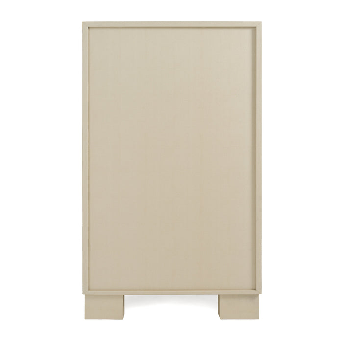 Cartier - Modern Beige Shagreen and Brushed Brass Chest