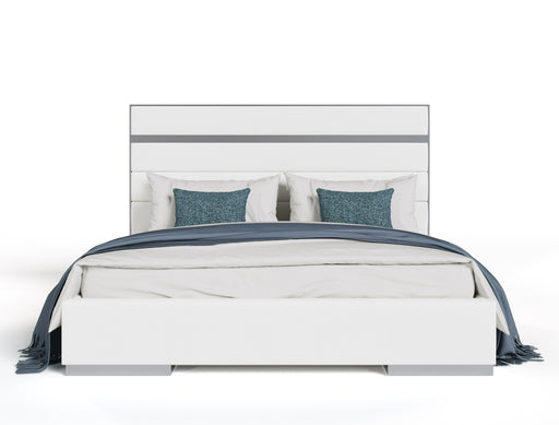 Cartier - Modern White Vegan Leather + Stainless Steel Bed