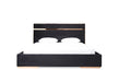Cartier - Queen Modern Black + Rose Gold Bed + Nightstands
