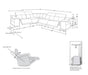 Global United 2679 L-Shaped Power Reclining Sectional – Beige Angle