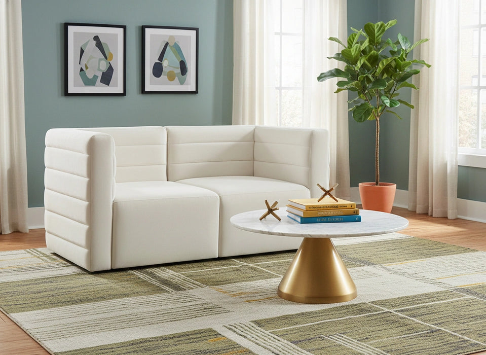Quincy Cream Velvet Modular Sofa