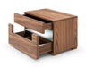 Ceres - Contemporary LED Walnut Nightstand