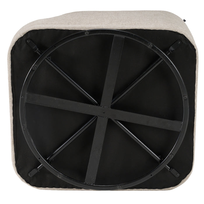 Chantry - Modern Grey Sand Fabric Swivel Accent Chair