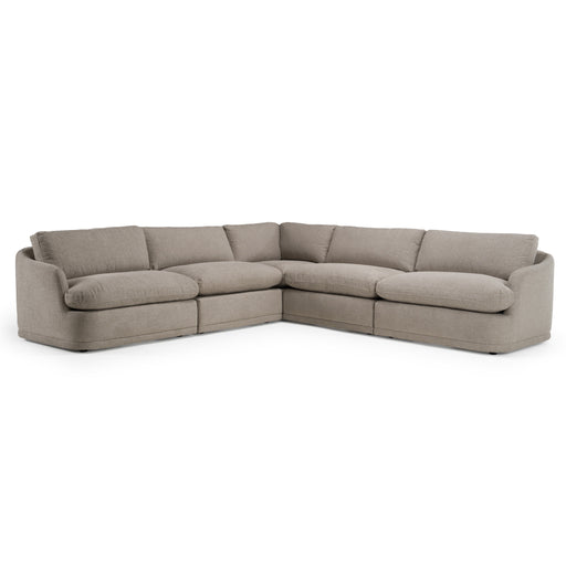 Chantry - Modern Grey Sand Fabric Sectional Sofa