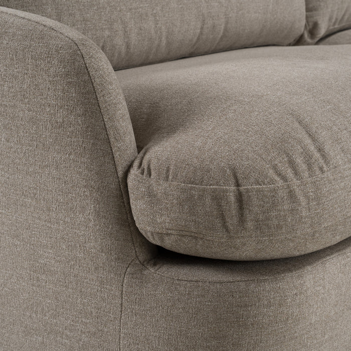 Chantry - Modern Grey Sand Fabric Sectional Sofa