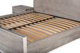 Charlene Modern Grey Elm & Stainless Steel Bed
