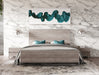 Charlene Modern Grey Elm & Stainless Steel Bed