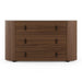 Chelton - Contemporary White Ceramic & Walnut 3-Drawer Dresser