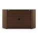 Chelton - Contemporary White Ceramic & Walnut 3-Drawer Dresser