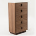 Chelton- Contemporary Walnut and White Ceramic Chest