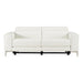 Chignik - Modern White Leather Sofa w/ 2 Recliners