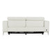 Chignik - Modern White Leather Sofa w/ 2 Recliners