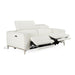 Chignik - Modern White Leather Sofa w/ 2 Recliners