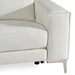Chignik - Modern White Leather Sofa w/ 2 Recliners