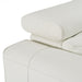 Chignik - Modern White Leather Sofa w/ 2 Recliners