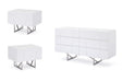 Chrysler White Dresser and Two Nightstands