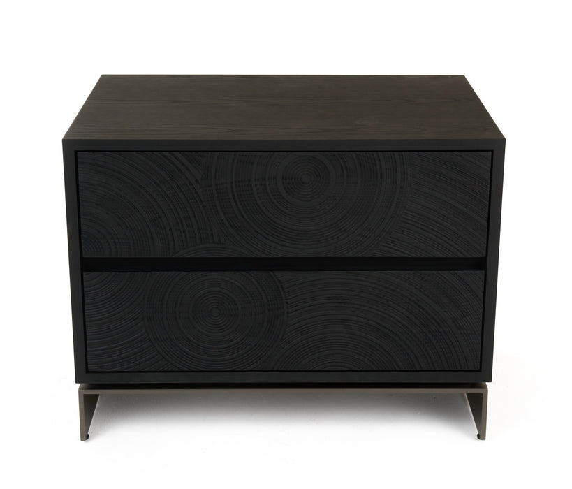 Cirque - Modern Black Ash Nightstand