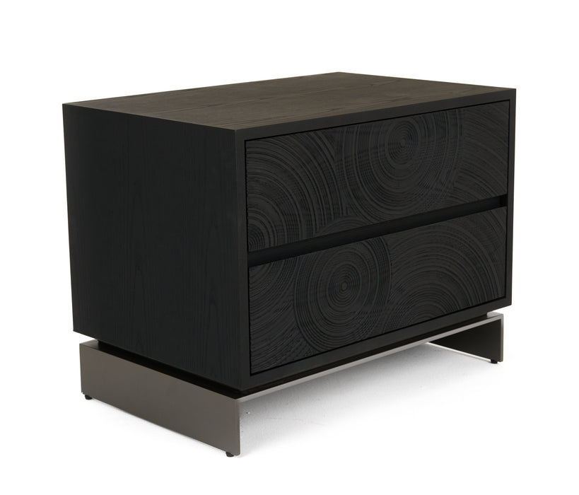 Cirque - Modern Black Ash Nightstand