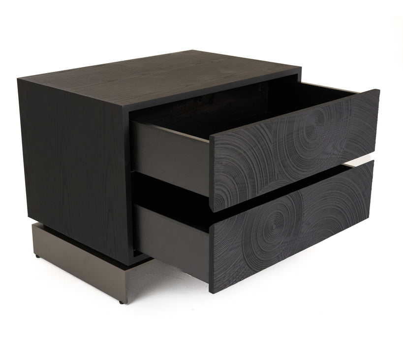 Cirque - Modern Black Ash Nightstand
