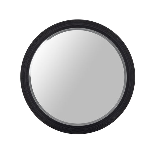 Cirque - Modern Black Ash Round Mirror