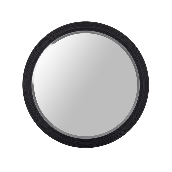 Cirque - Modern Black Ash Round Mirror