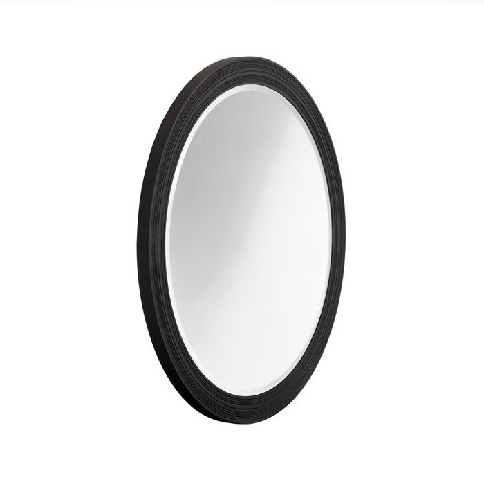 Cirque - Modern Black Ash Round Mirror