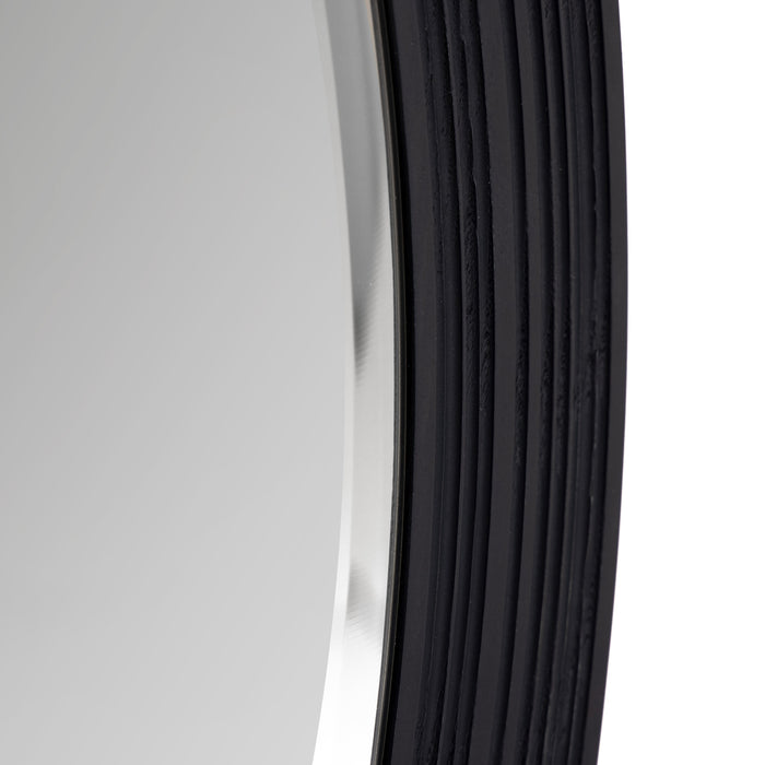 Cirque - Modern Black Ash Round Mirror