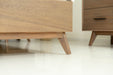 Claire - Eastern King Contemporary Walnut Bed