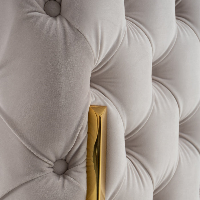 Clarice - Transitional Light Beige Velvet Chair