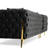 Clarice - Transitional Black Velvet Sectional Sofa