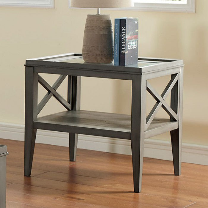 Mazar - End Table - Gray