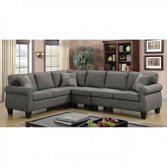 Echo Sectional - Grey Transitional Sectional | NorCal Furniture Santa Clara CA