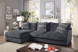 Bay Sectional - Grey Contemporary Sectional | NorCal Furniture Santa Clara CA