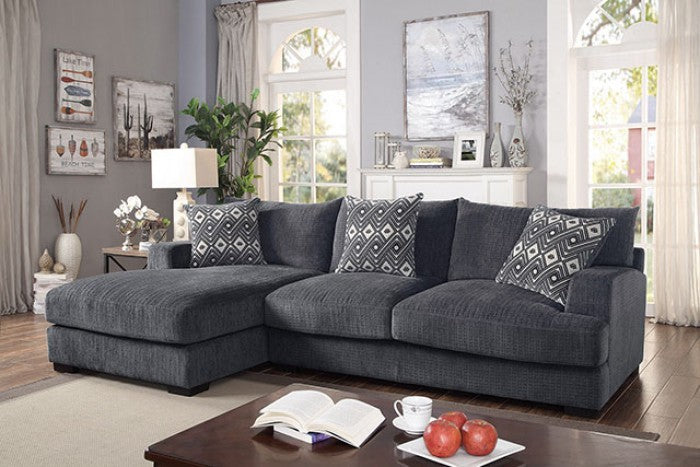 Bay Sectional - Grey Contemporary Sectional | NorCal Furniture Santa Clara CA