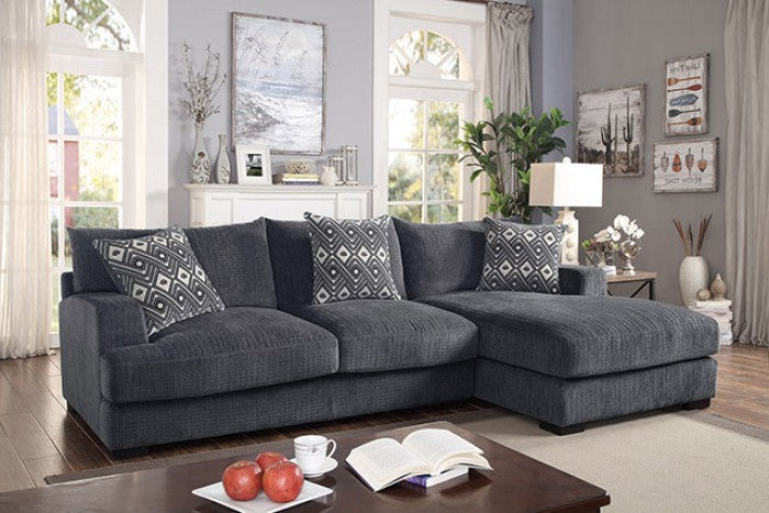 Bravo Sectional - Grey Contemporary Sectional | NorCal Furniture Santa Clara CA