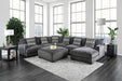 Azure Sectional - Grey Contemporary Sectional | NorCal Furniture Santa Clara CA