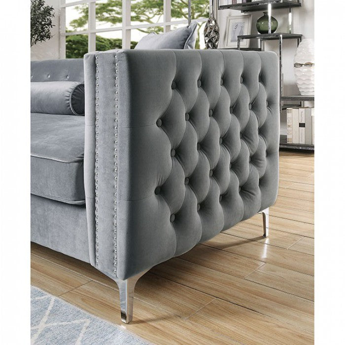 Ford Sectional - Grey Glam Sectional | NorCal Furniture Santa Clara CA
