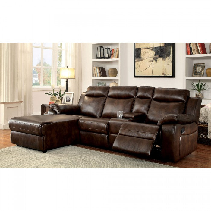 Crest Sectional - Brown Transitional Sectional | NorCal Furniture Santa Clara CA